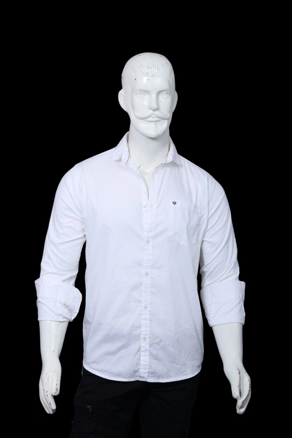Crisp White Elegance" Casual Shirt