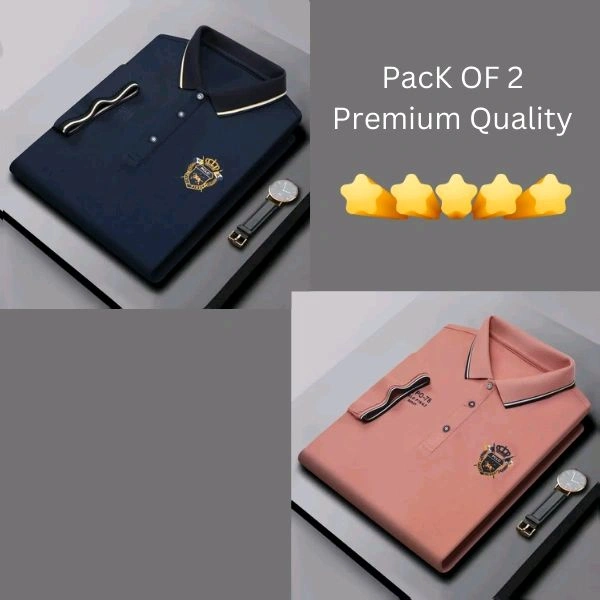 BCOZY US Polo T-Shirt Pack Of 2 | Half Sleeve | 220 GSM | Premium Quality - XXL-44