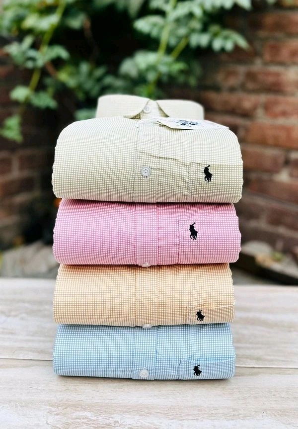 RL POLO Shirt Regular fit Checkd Formal Shirt (Pack Of 4) - L-40