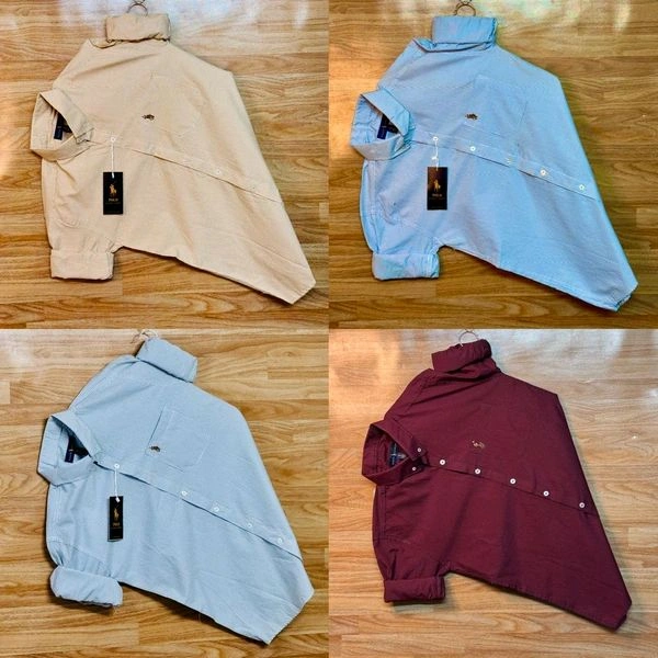 RL POLO Shirt Regular fit Checkd Formal Shirt (Pack Of 4) - L-40