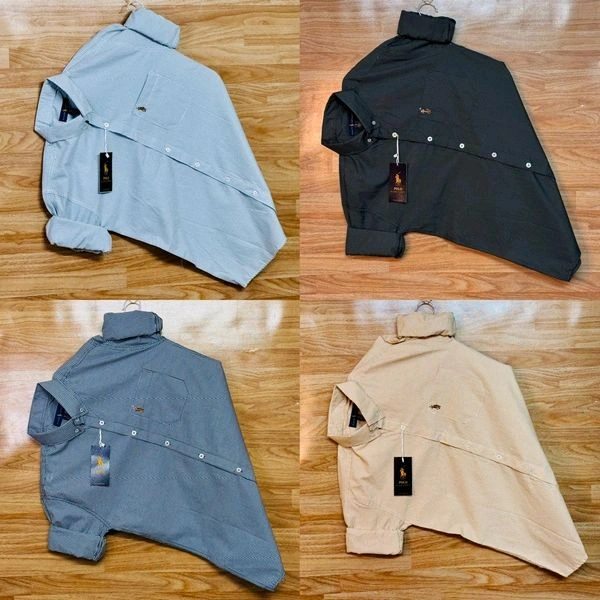 RL POLO Shirt Regular fit Checkd Formal Shirt (Pack Of 4) - M-38