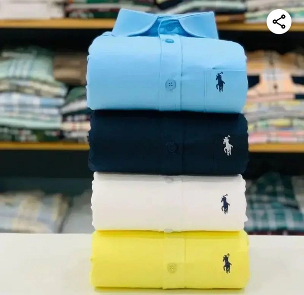 R_L Polo Men's Plain Shirt Combo - Pack of 4 | Premium Cotton | Casual & Formal Wear - XXL-44