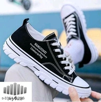 Xylus Black Casual Canvas Shoes for Men | Gym Shoes | Walking Shoes | Casual Shoes | Cycling Shoes| Black Canvas Shoes - Ind-5