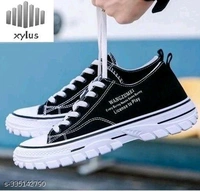 Xylus Black Casual Canvas Shoes for Men | Gym Shoes | Walking Shoes | Casual Shoes | Cycling Shoes| Black Canvas Shoes - Ind-5