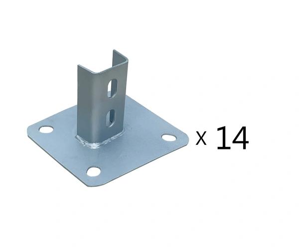 Solar Panel Mounting Base Plate 41X41mm - 14 Pieces