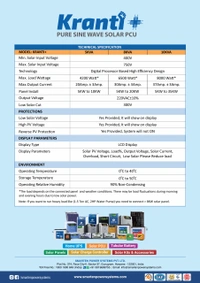 Smarten Kranti+ 5KVA Battery Less MPPT Solar PCU