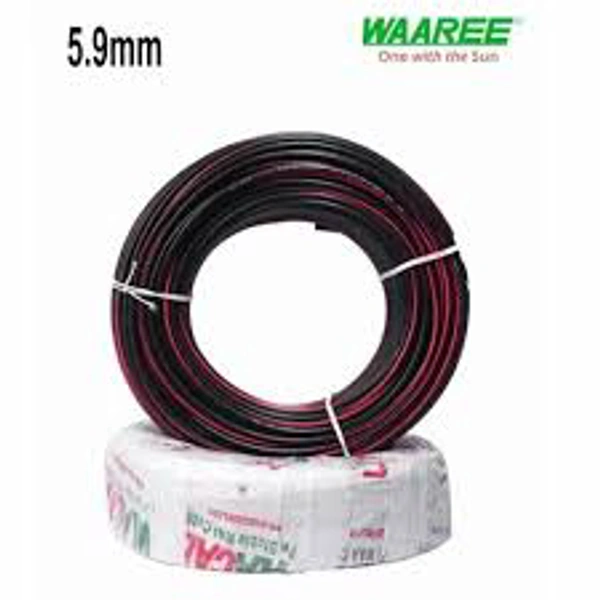 Waaree Wacab 4 Sq. mm Solar DC Cable - 10 Meter (5 Red + 5 Black)
