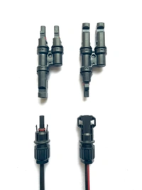 Solar 2 in 1 MC4 Connector 1500V 50A - With 1 Pair 10 Sq. MM MC4 Connector (For 10 Sq.MM Wire)