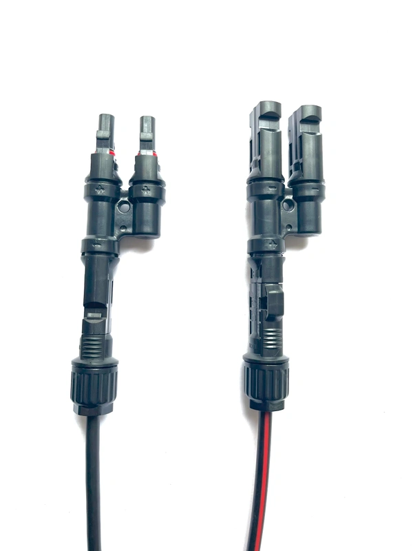 Solar 2 in 1 MC4 Connector 1500V 50A - With 1 Pair 10 Sq. MM MC4 Connector (For 10 Sq.MM Wire)