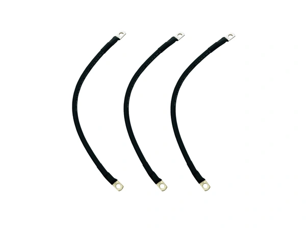 25 Sq. MM DC Battery Connecting Cable with Ring Lugs - 3 Piece, 1 Feet