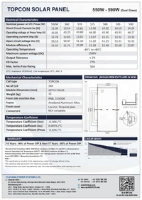 UTL Bifacial N-Type TOPCon Dual Glass 590W 24V Solar Panel - Pack of 2