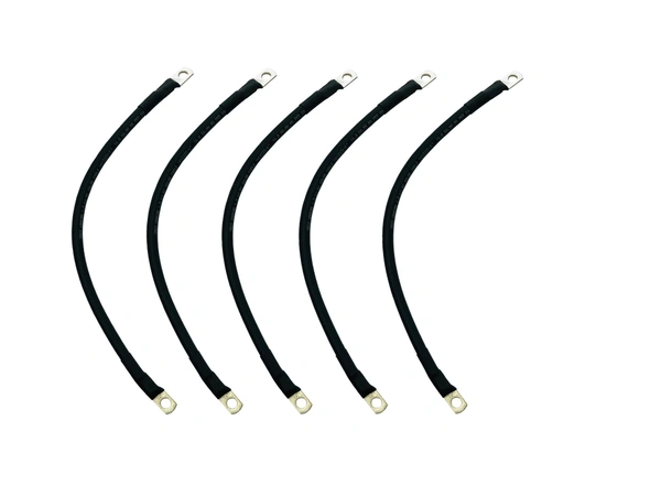 25 Sq. MM DC Battery Connecting Cable with Ring Lugs - 5 Pieces, 1 Feet