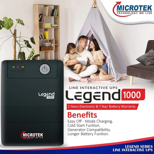 Microtek Legend 1000VA 600W Power Backup UPS