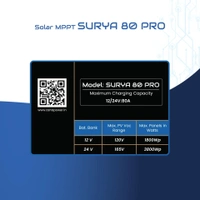 Ashapower Surya 80 Pro 12/24V 80A MPPT Solar Charge Controller SMU Vers.9.3