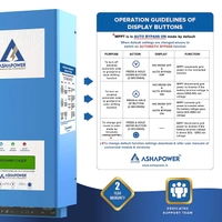Ashapower Neon 50 12/24/36/48V 50A MPPT Solar Controller SMU (Ver. 9.1)