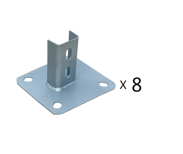 Solar Panel Mounting Base Plate 41X41mm - 8 Pieces