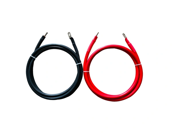 25 Sq. Mm Battery Connecting Lead With Pin And Ring Lugs - 3 Meter (1.5 Red + 1.5 Black)