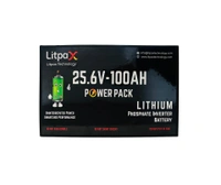 Litpax 25.6V 100Ah Lithium Phosphate Battery With Smart BMS App Control And 5 Years Warranty
