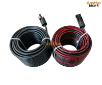 Microtek 6 sq.mm Solar DC Cable XLPO TUV Protected with 1 Pair MC4 Connector - 10 Meter (5 Red + 5 Black)