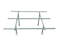 Solar Panel Mounting GI Structure For 2 Panels 300-650W - Normal Height, C Channel