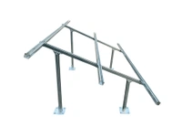 Solar Panel Mounting GI Structure For 2 Panels 300-650W - Normal Height, C Channel