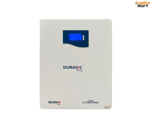 Durasol 51.2V 100AH Lithium PO4 Wall Mount Battery 5 Years Warranty with Parallel BMS