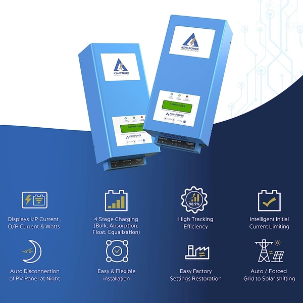 Ashapower Nova 50 12/24V 50A MPPT Solar Controller SMU (Ver. 9.1)