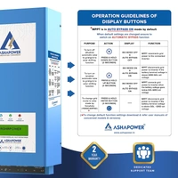 Ashapower Surya 50 LV 12/24V 50A MPPT Solar Controller SMU (Ver. 9.1)