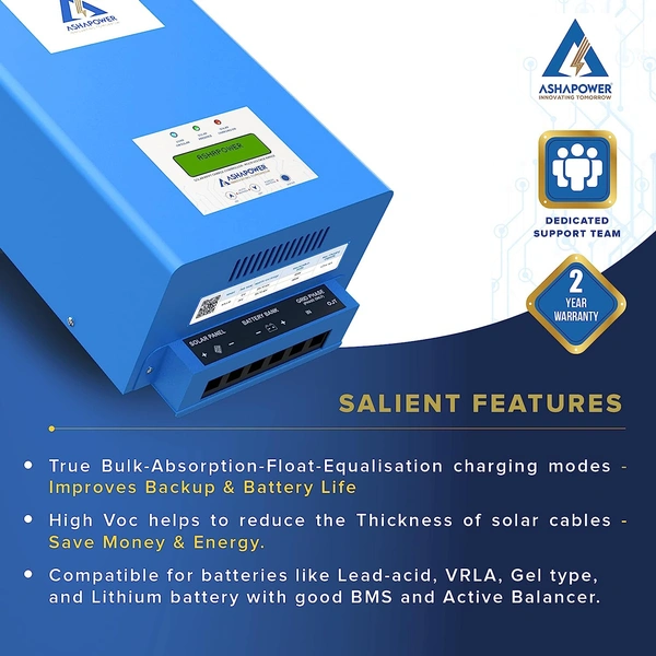 Ashapower Surya 50 LV 12/24V 50A MPPT Solar Controller SMU (Ver. 9.1)