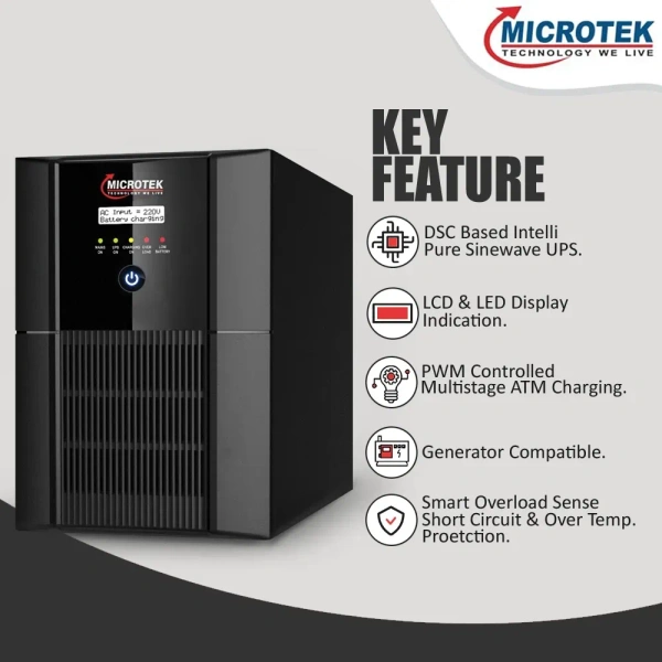 Microtek 3500+ 2800VA 24V Pure Sine Wave Jumbo Home UPS