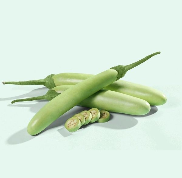 Green Long Brinjal - 500g