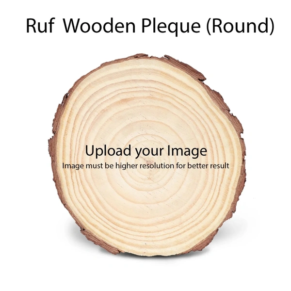 Ruf Wooden Pleque | Round | Photo Engrave - Aprox. 5 in