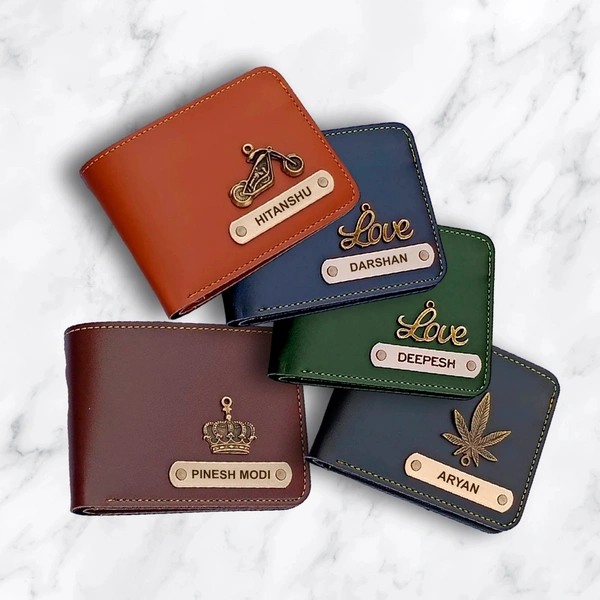 Customiaed Gents Wallet With Lucky Charm - Dark Brown