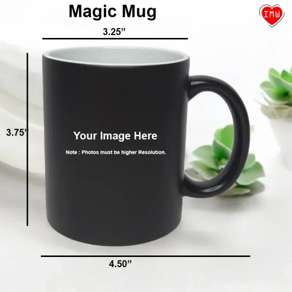 Itsmyway Custom Printed Magic Mug | Black Mug | Gift for every Occasion | 325 ml
