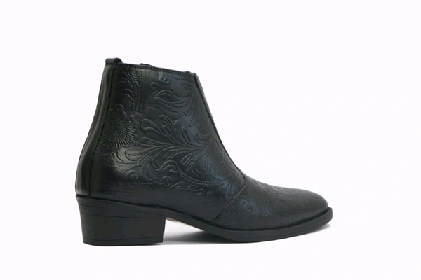 Florence Print Leather Chelesea Boot - 6