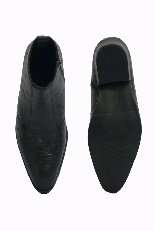 Florence Print Leather Chelesea Boot - 6