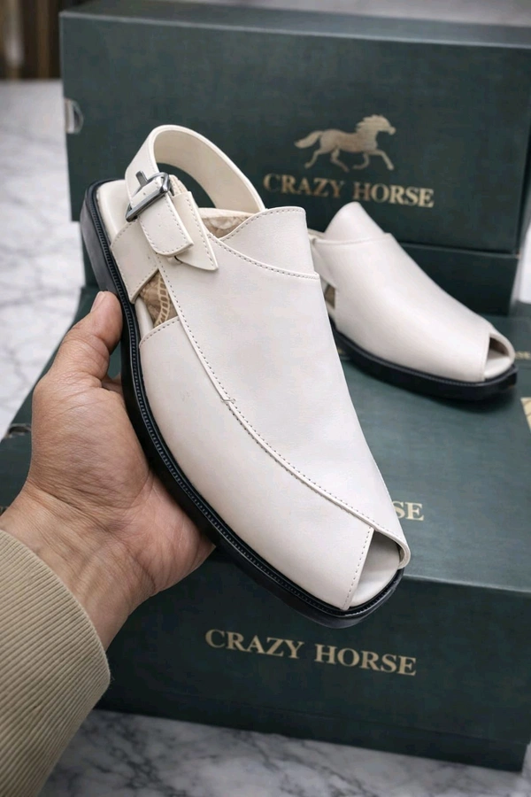 White Leather Peshawari - 6