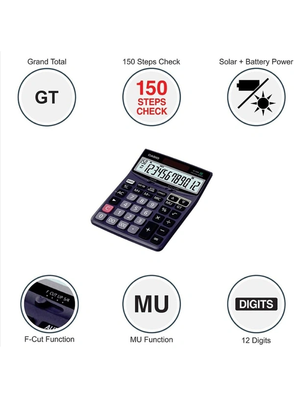 Casio DJ-120D 150 Steps Check and Correct Desktop Calculator with Bigger Screen/Keys