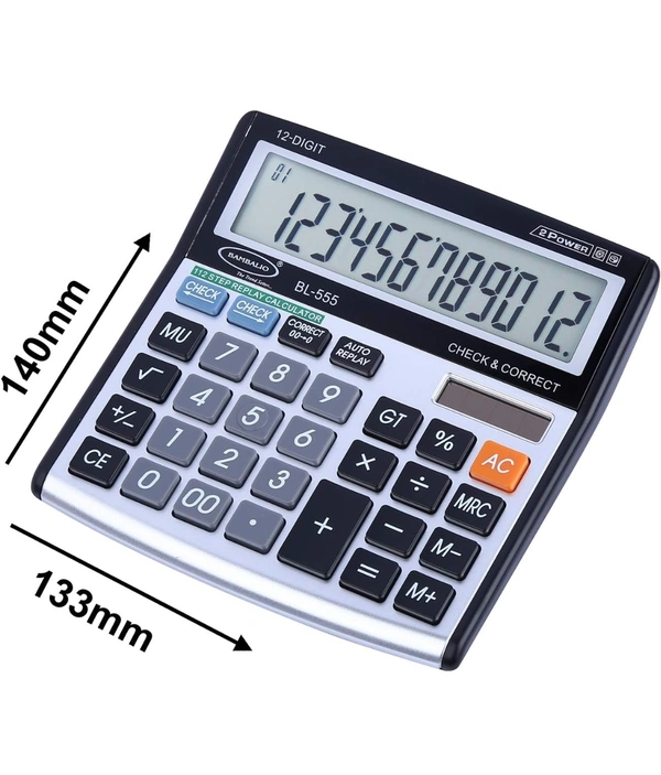Bambalio BL-555 12 Digits Electronic Calculator with Big Digits Display