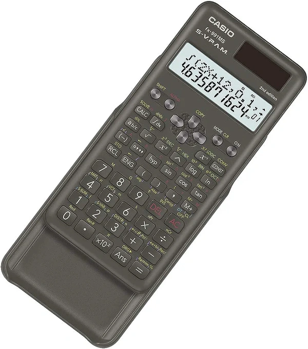 Casio FX-991MS 2nd Gen Non-Programmable Scientific Calculator, 401 Functions and 2-line Display, Black