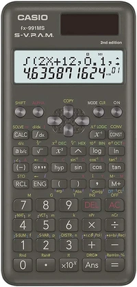 Casio FX-991MS 2nd Gen Non-Programmable Scientific Calculator, 401 Functions and 2-line Display, Black