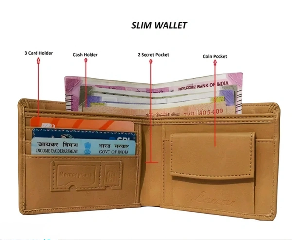 Keviv Leather Wallet for Men - Brown