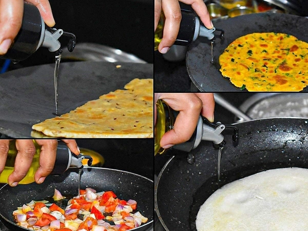 BIZZNMAX™ 1000 ml Cooking Oil Dispenser Set  (Pack of 2) - Transparent, 1000 ML