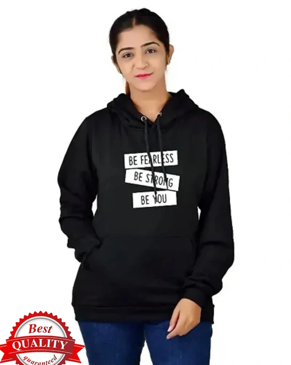 Womens Hoodies - Black, L