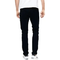 Men's Black Cotton Blend Solid Regular Fit Mid-Rise Jeans - Black, 34