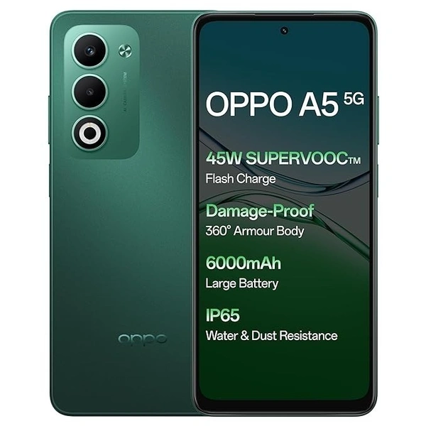 OPPO A5 5G (Aurora Green, 128 GB)  (6 GB RAM) - (6+128G), Aurora Green