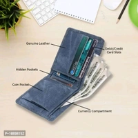 DCENT KRAFT Designer Blue Denim PU Leather Wallet For Men - Blue Bayoux