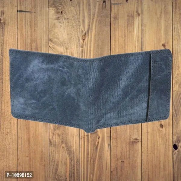 DCENT KRAFT Designer Blue Denim PU Leather Wallet For Men - Blue Bayoux