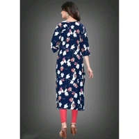 Multicoloured Crepe Printed Kurtas For Women - Multicoloured, 4XL