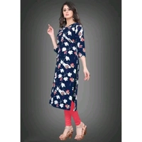 Multicoloured Crepe Printed Kurtas For Women - Multicoloured, 4XL